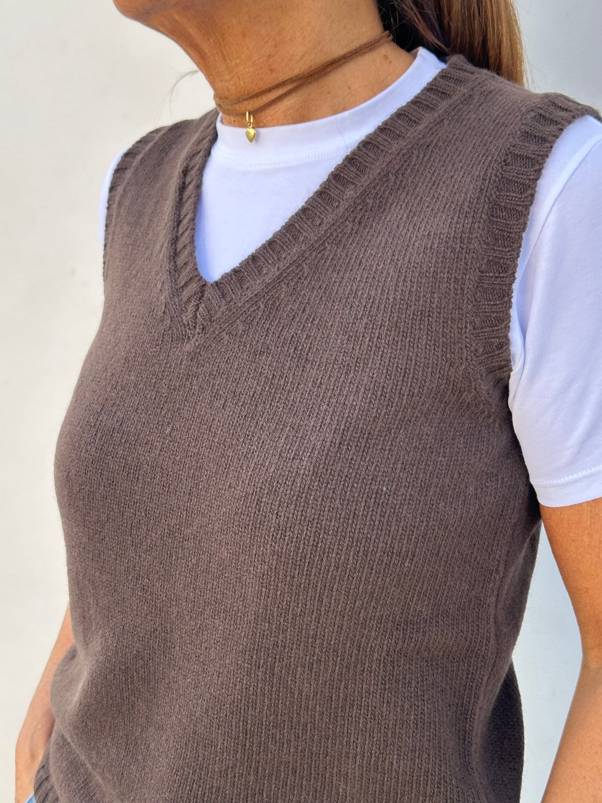 GILET LANA DONNA FONDENTE GILTDL FONDENTE CASA DEL BIANCO