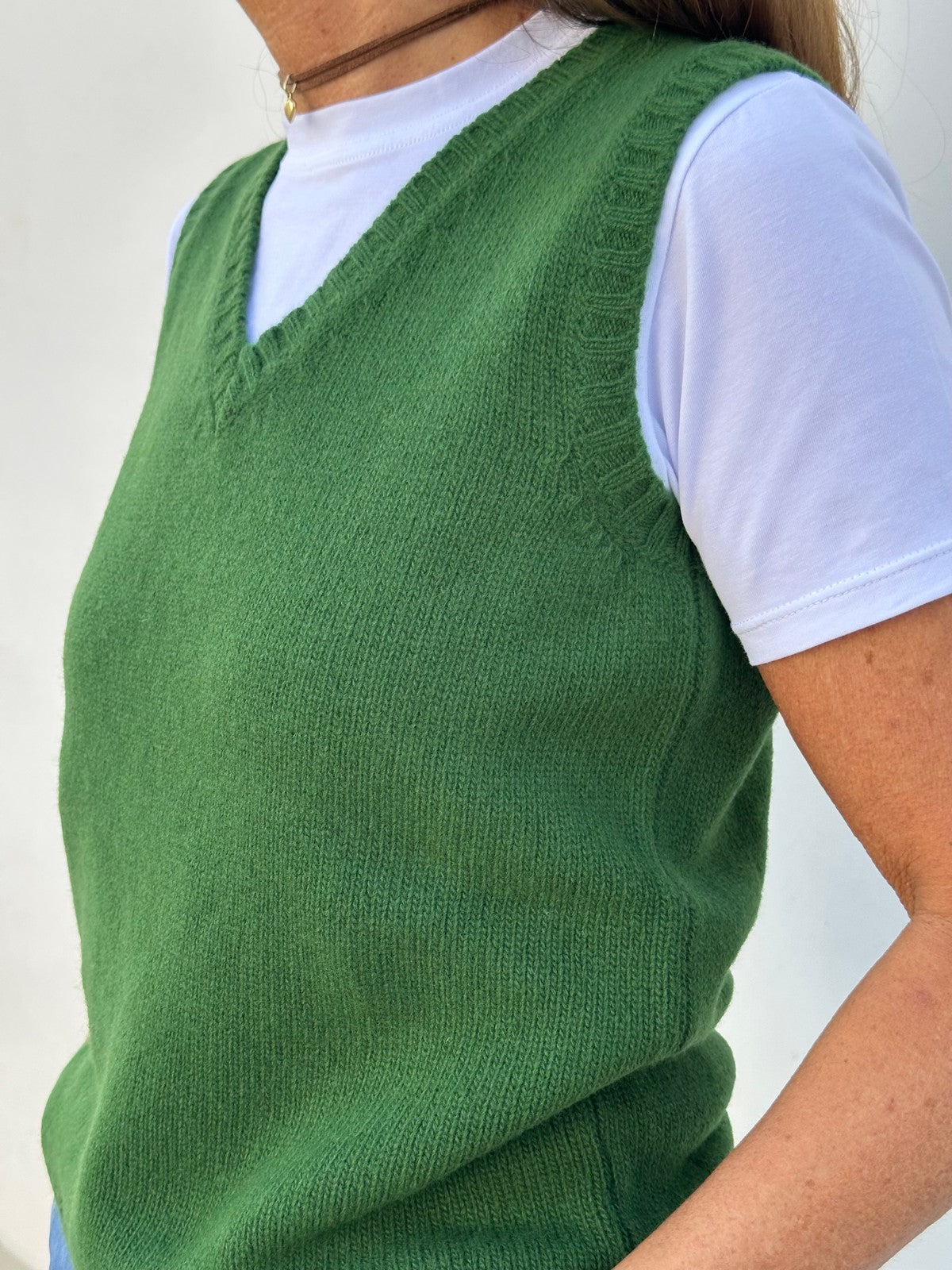 GILET LANA DONNA VERDE LAURO GILTDL VERDELAURO CASA DEL BIANCO