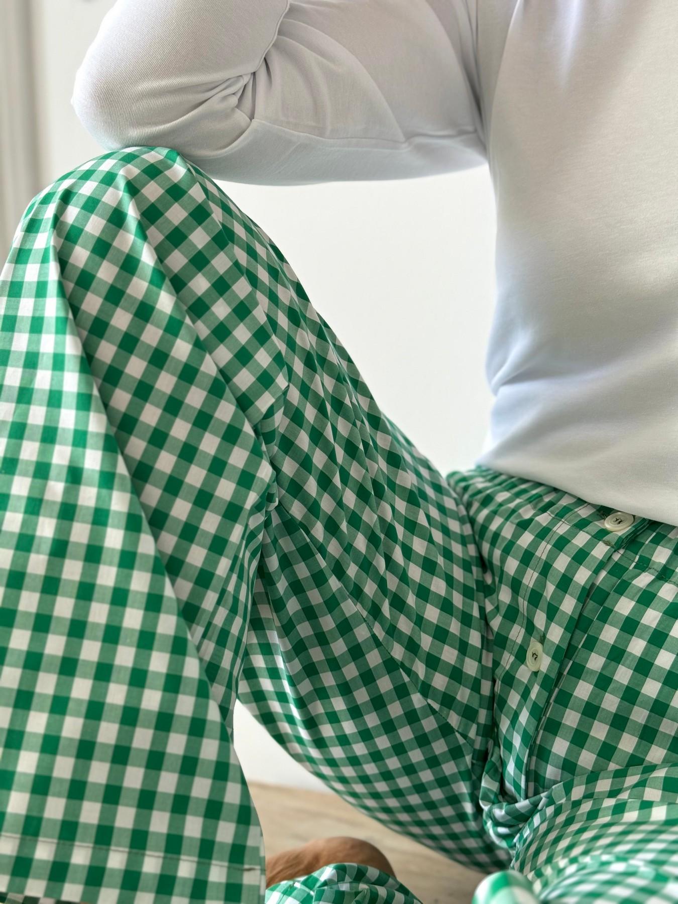 PANTALONI DONNA QUADRO VERDE PDPOP QVERDONE SILVIA SCALMANA