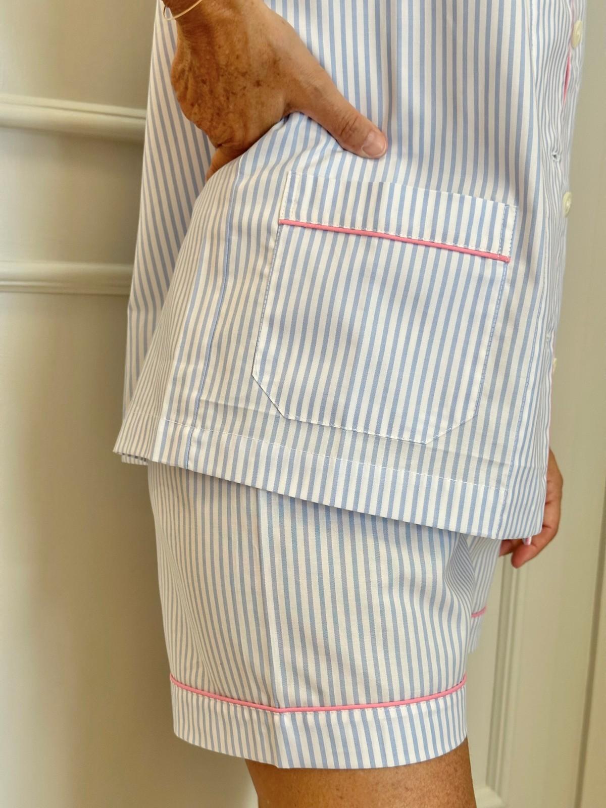 COMPLETO DONNA CORTO BASTONCINO AZZURRO PROFILO FRAGOLA CCDPBAS AZZFRG SILVIA SCALMANA