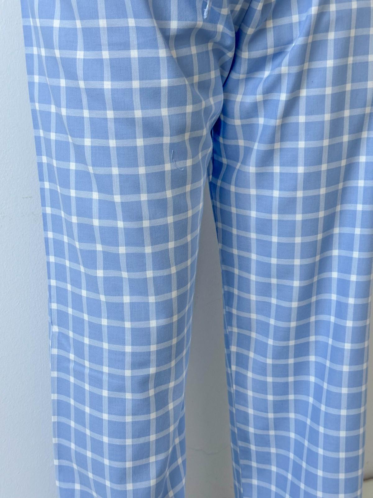 PANTALONI UOMO FINESTRATO FONDO AZZURRO PAUFFIN AZZ SILVIA SCALMANA