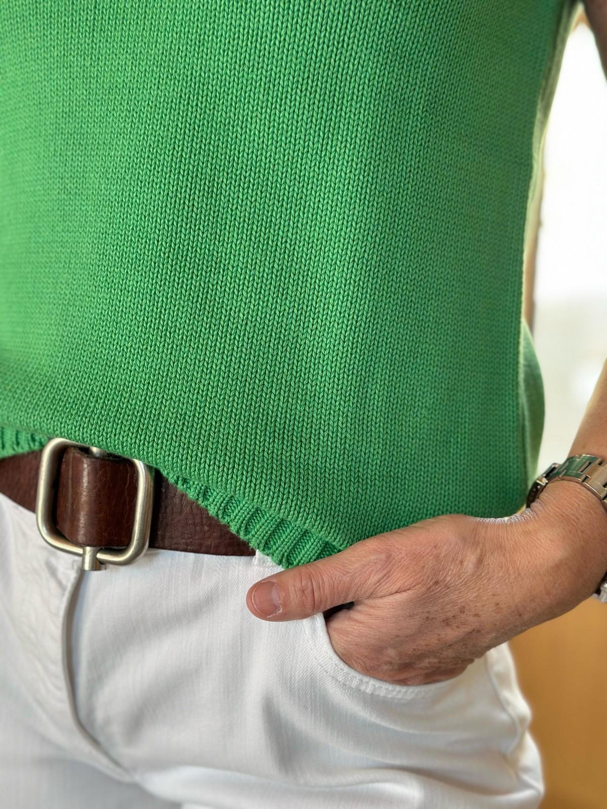 GILET DONNA COTONE VERDE