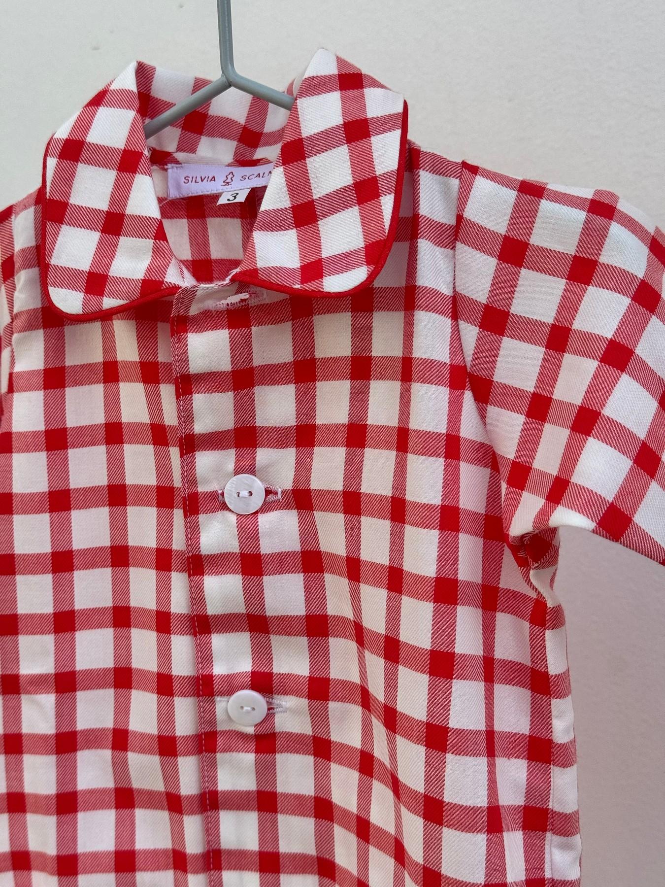 TUTINA BEBE' IN FLANELLA FINESTRATO ROSSO TBFLFINEST ROSSO SILVIA SCALMANA