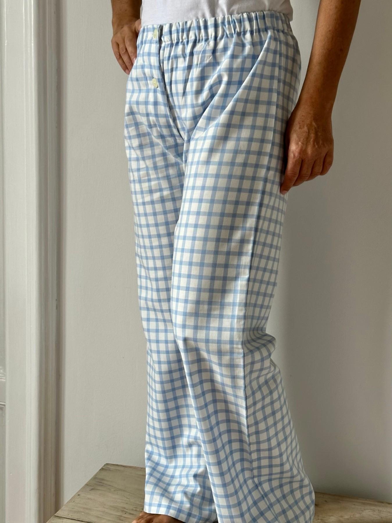 PANTALONI DONNA FLANELLA FINESTRATO AZZURRO PDFL FINESTAZZURRO SILVIA SCALMANA