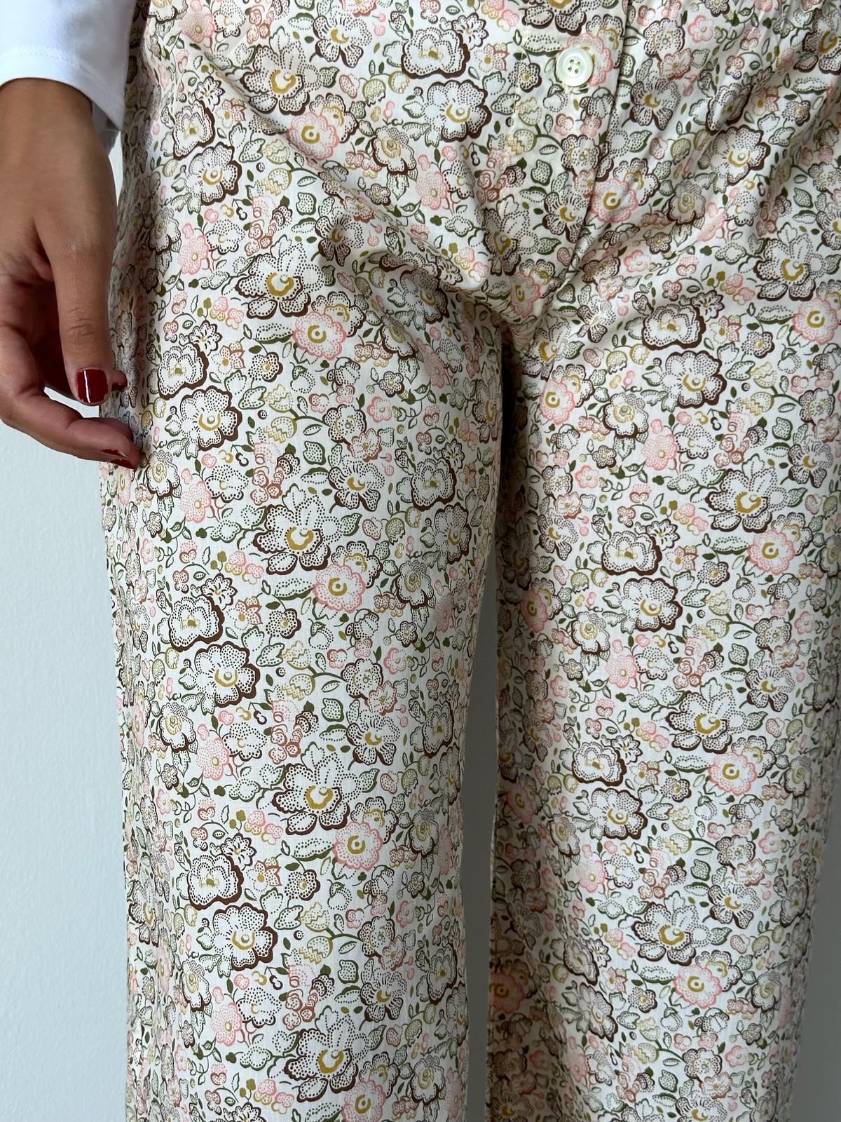PANTALONI LIBERTY DONNA "BETSY DOT" MARRONE PADL BETSYDOTMARRONE SILVIA SCALMANA