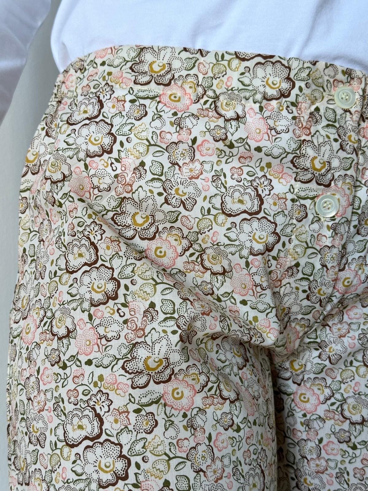 PANTALONI LIBERTY DONNA "BETSY DOT" MARRONE PADL BETSYDOTMARRONE SILVIA SCALMANA
