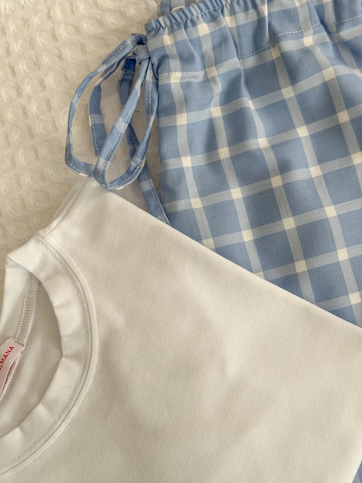 PANTALONI BIMBO FINESTRATO FONDO AZZURRO PABFFIN AZZ SILVIA SCALMANA