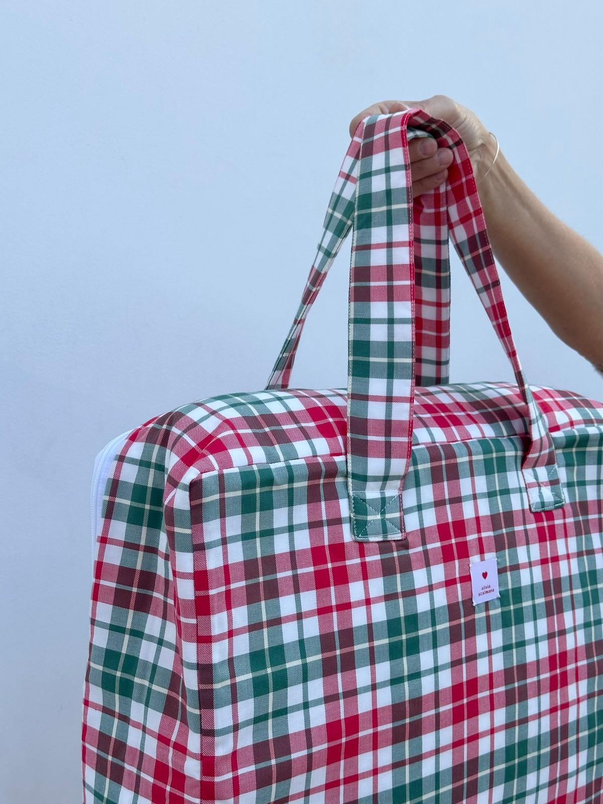 VALIGIA FLANELLA SCOZZESE VERDE ROSSO VANF SCOVERROS SILVIA SCALMANA