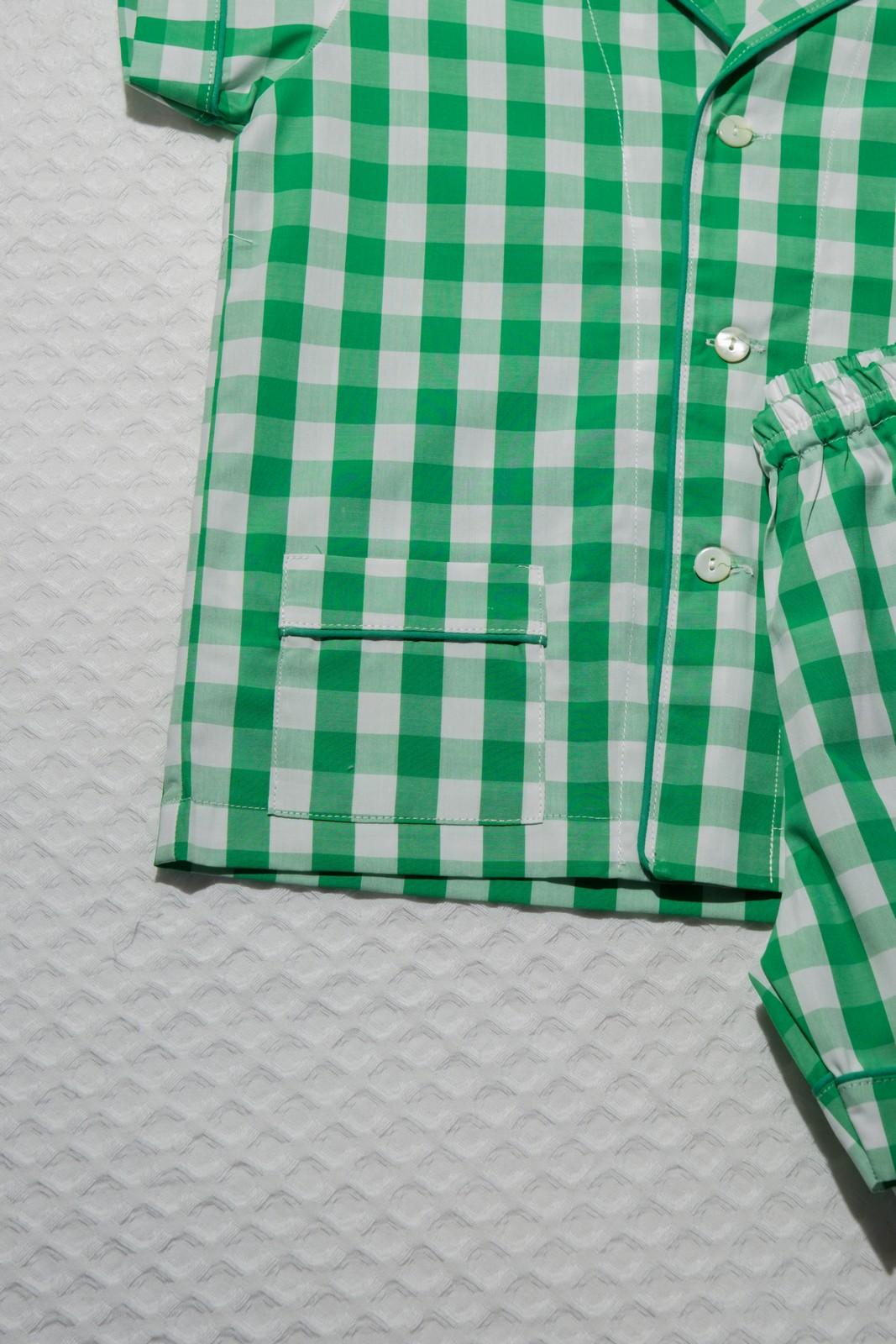 COMPLETO CORTO BAMBINO QUADRONE PRATO PROFILO VERDE CCBPQDR PRTVER SILVIA SCALMANA