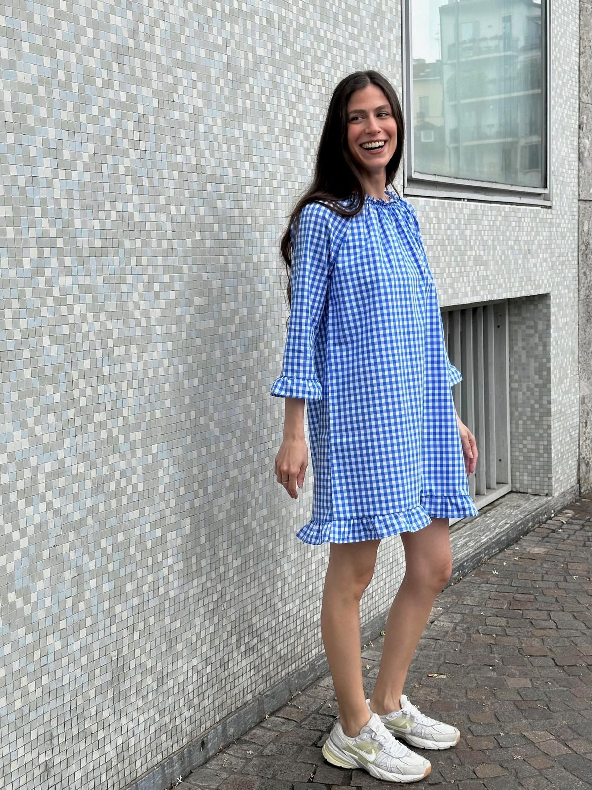 ABITINO QUADRO BLU/BIANCO ABDPQDR BLU SILVIA SCALMANA