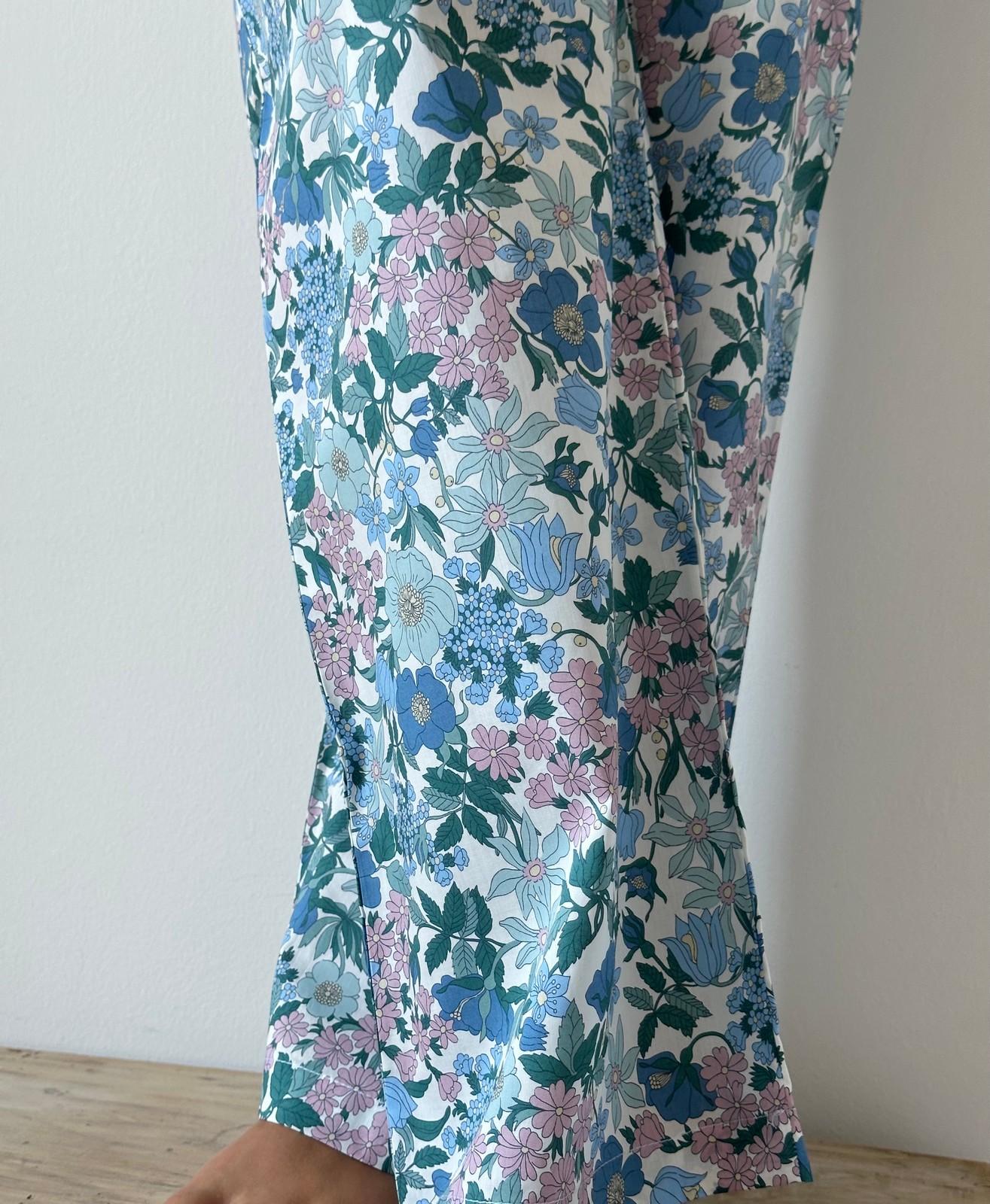 PANTALONI LIBERTY DONNA "CLARABELL" AZZURRO PADL CLARABELLAZZURRO SILVIA SCALMANA