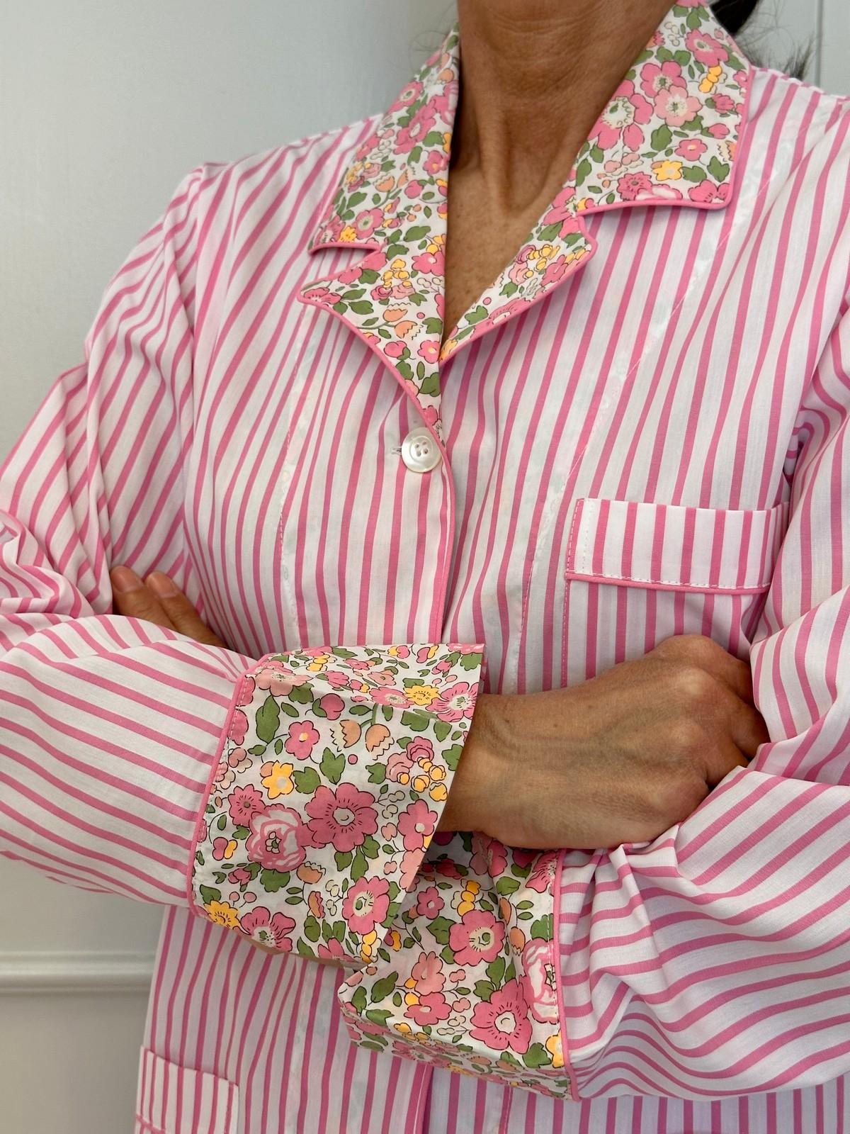 PIGIAMA DONNA RIGA FRAGOLA CON DETTAGLI BETSY FRAGOLA