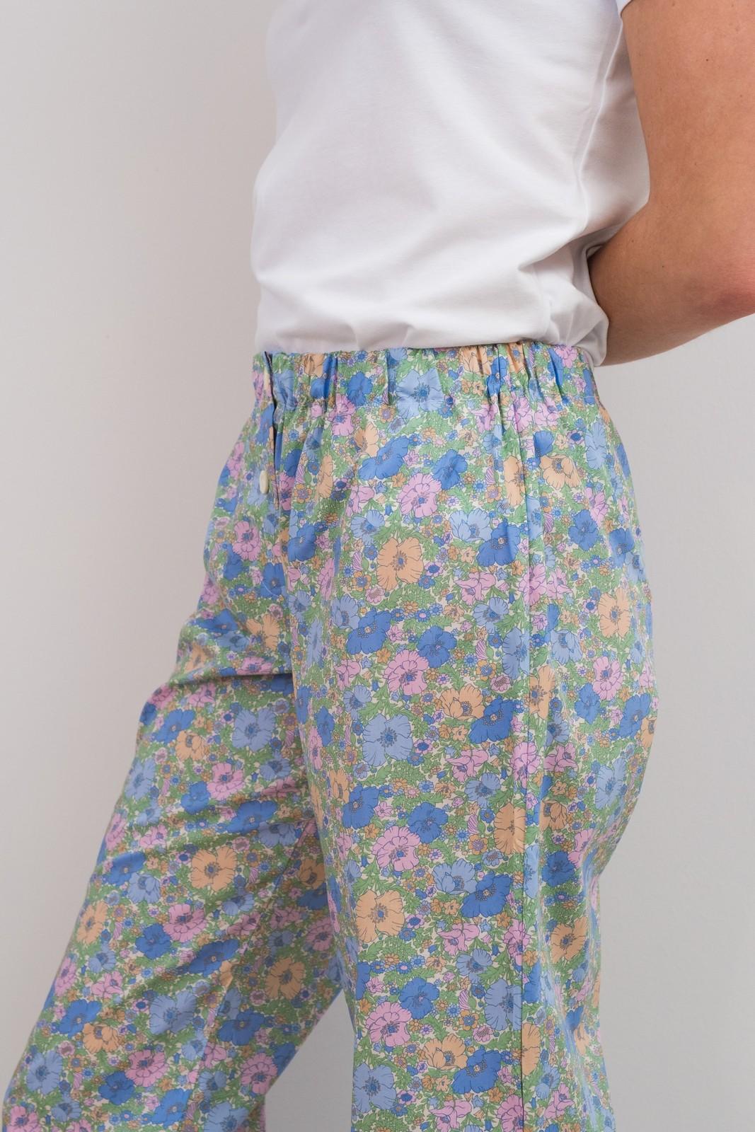 PANTALONI LIBERTY MEADOW SONG AZZURRO PADL MEADOWSONGAZZURRO SILVIA SCALMANA