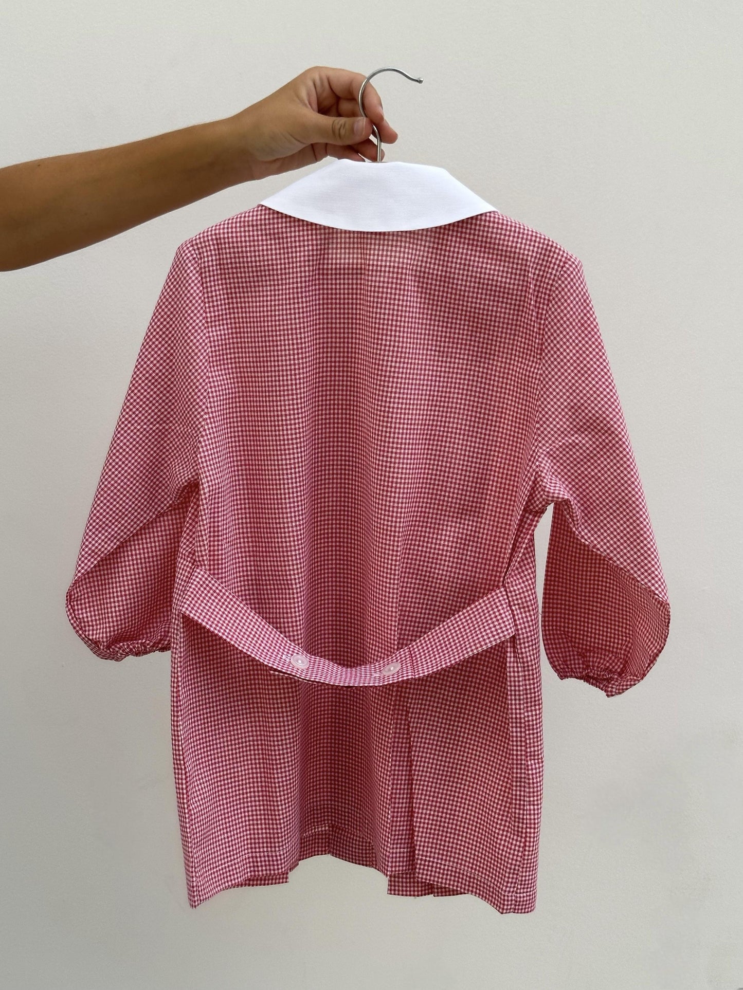 RED CHECKED KINDERGARTEN APRON