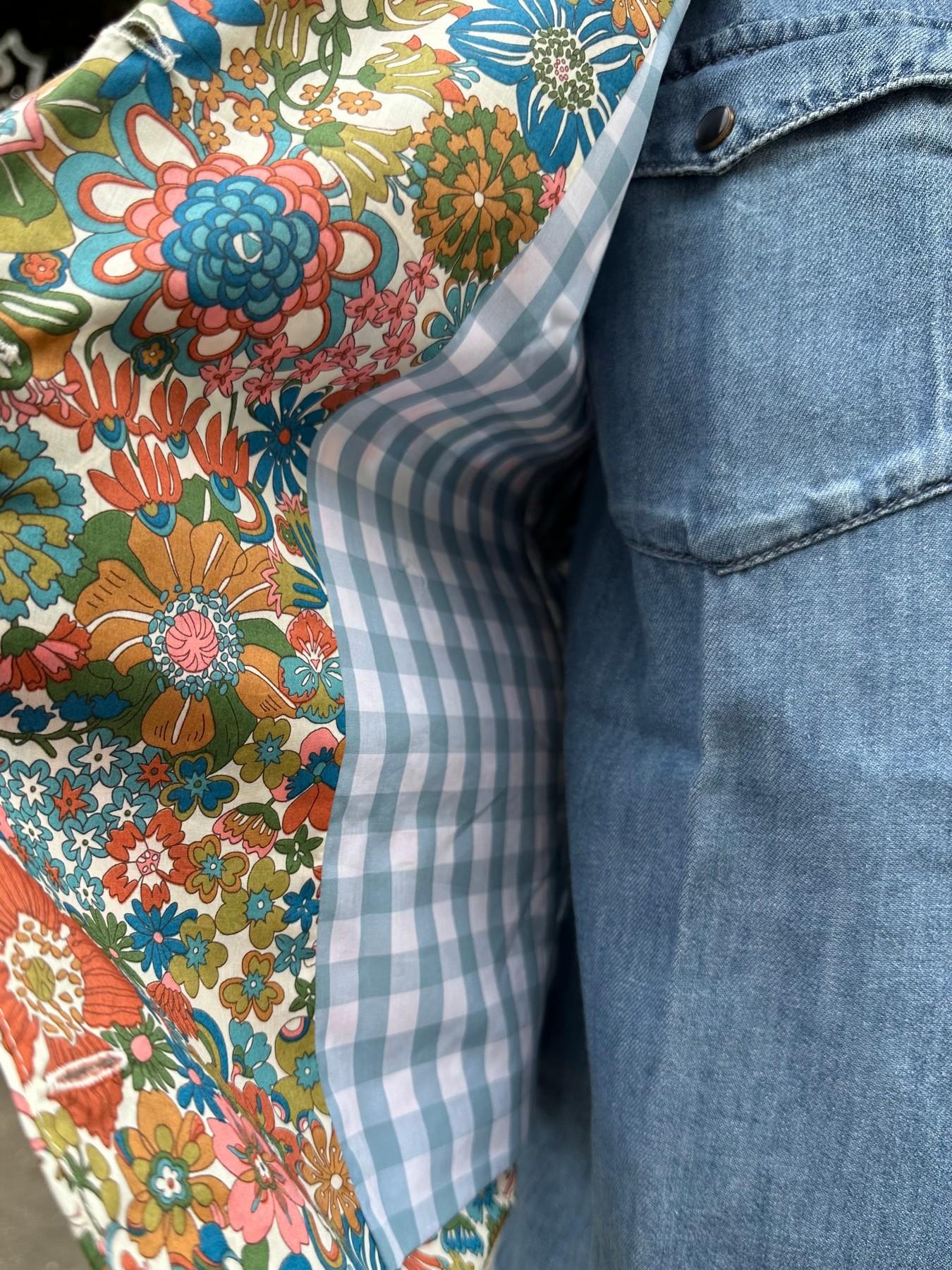 GILET LIBERTY DONNA "RAINBOW GARDEN" GILETLIB RAINBOWGARDEN SILVIA SCALMANA