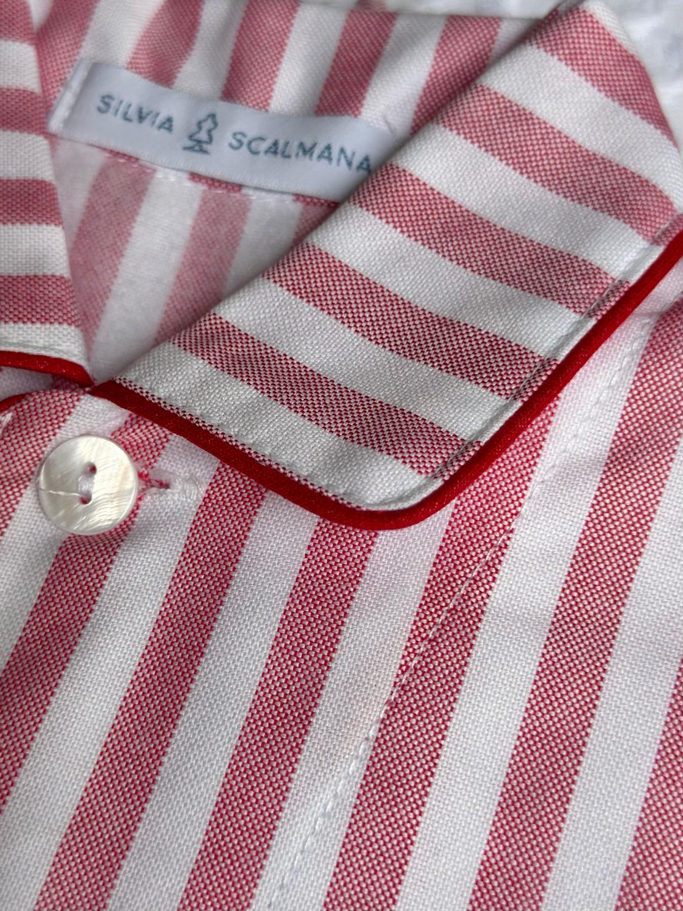 PIGIAMA BAMBINO IN FLANELLA RIGONE ROSSO