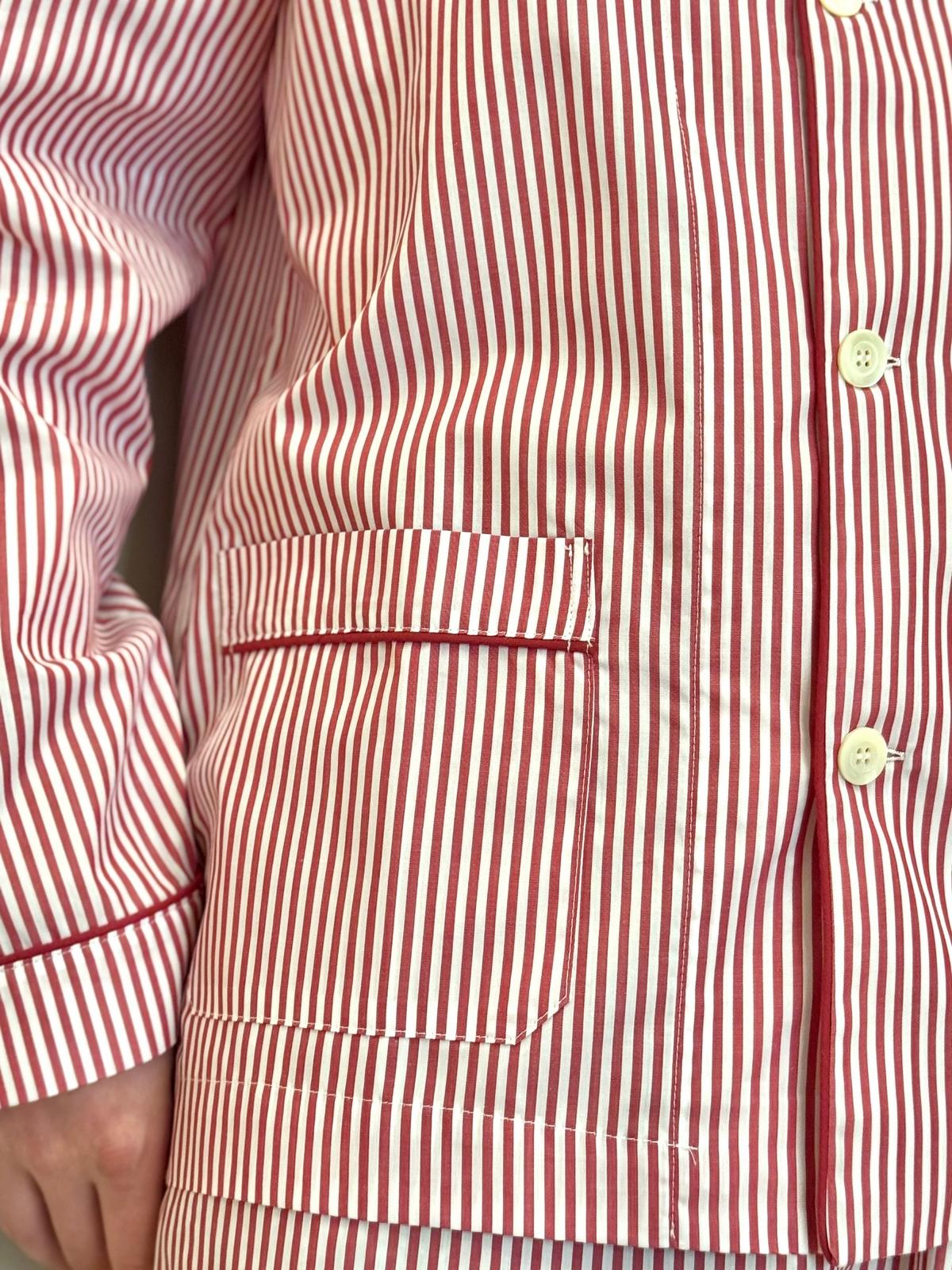 PIGIAMA UOMO BASTONCINO BORDEAUX PROFILO BORDEAUX COUPBAS BRDBRD SILVIA SCALMANA