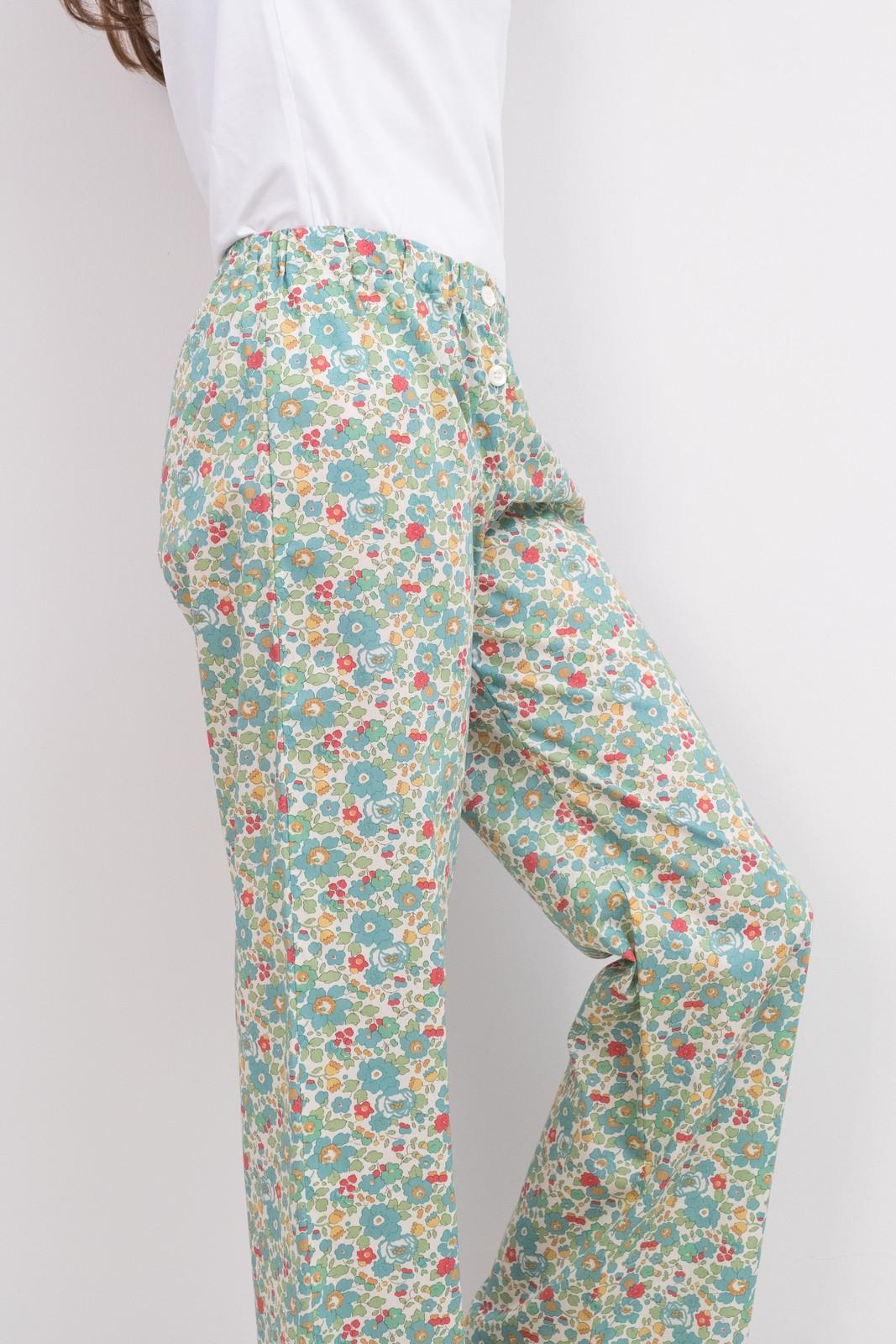 PANTALONI LIBERTY DONNA BESTY VERDE PADL BETSYVERDE SILVIA SCALMANA