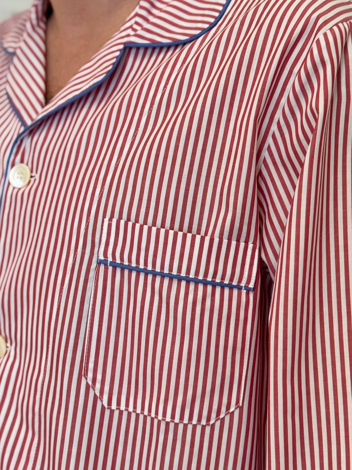 PIGIAMA UOMO BASTONCINO BORDEAUX PROFILO BLUETTE COUPBAS BRDBLT SILVIA SCALMANA