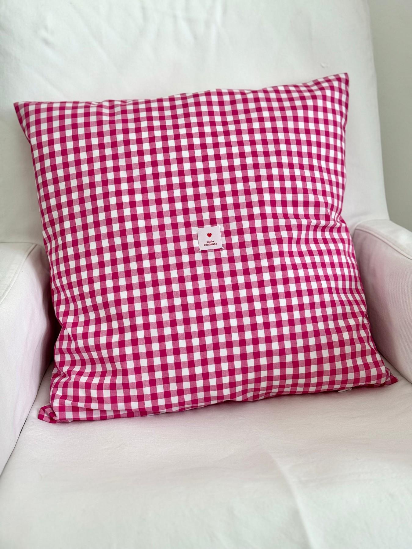CUSCINO QUADRO FUXIA