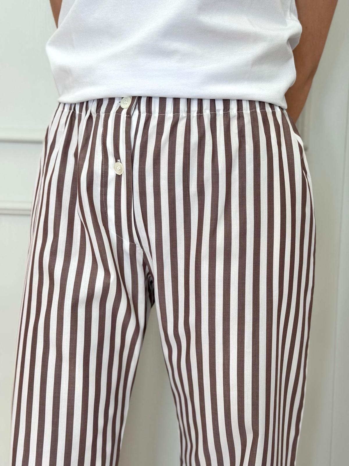 PANTALONI DONNA TAGLIATELLA MARRONE PADPTAG MAR SILVIA SCALMANA