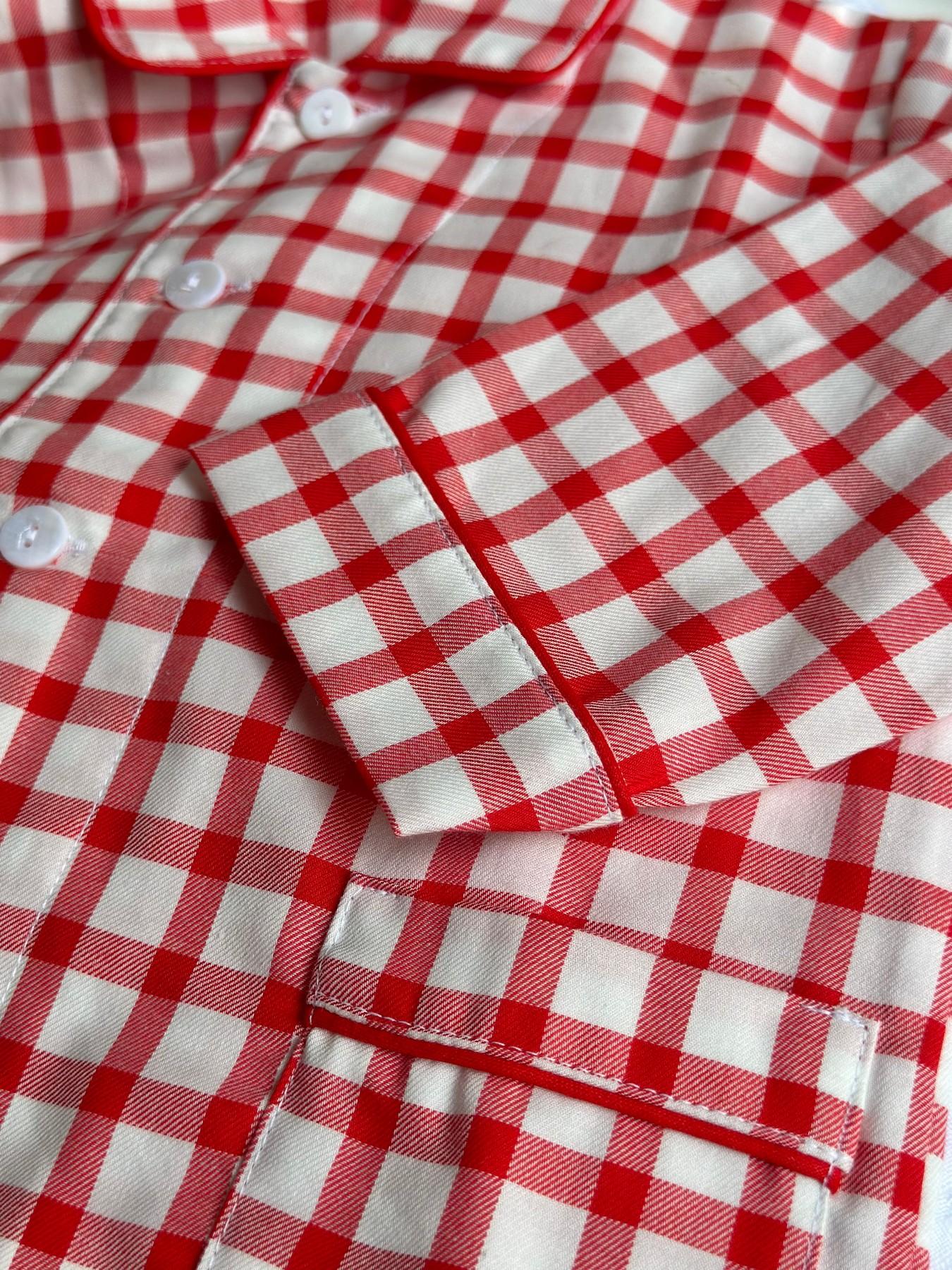 PIGIAMA BAMBINO IN FLANELLA FINESTRATO ROSSO