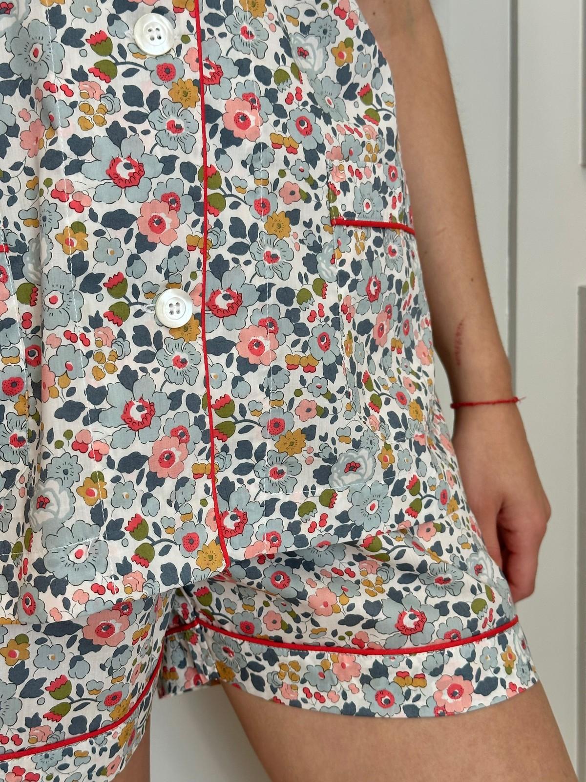 PIGIAMA DONNA LIBERTY CORTO "BETSY" AZZURRO