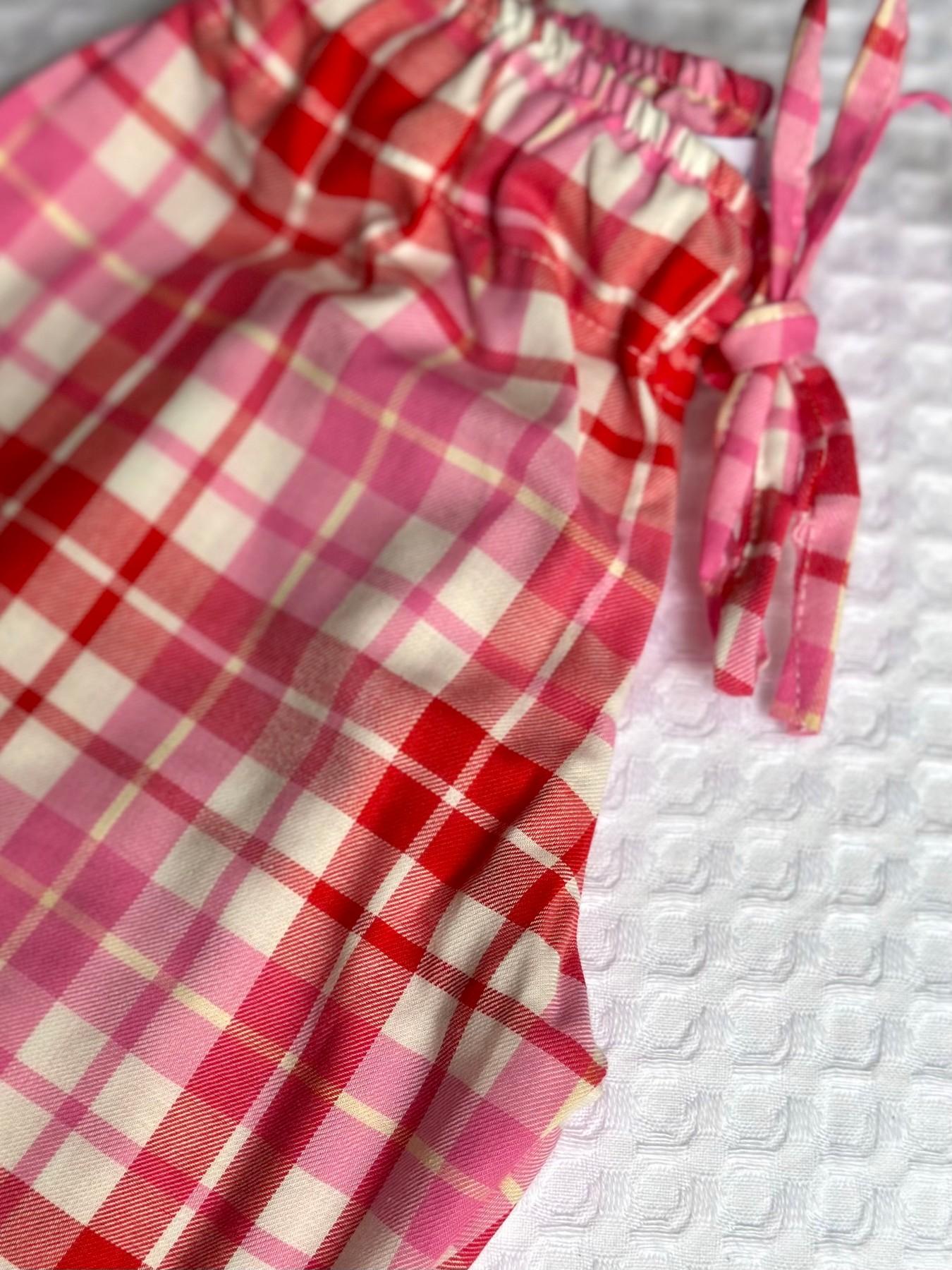 PANTALONI BAMBINO IN FLANELLA SCOZZESE FRAGOLA/ROSSO PBFL SCOZZFRAGOLAROSSO SILVIA SCALMANA