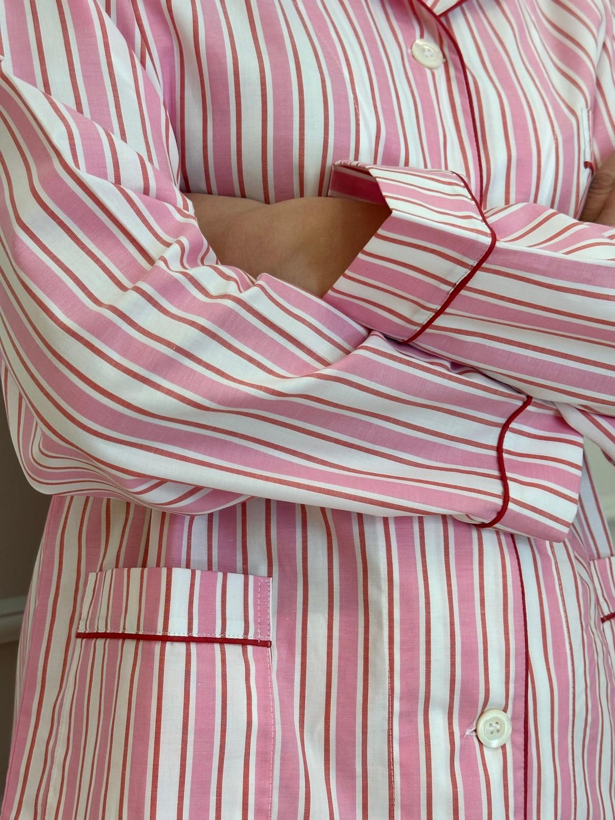 PIGIAMA DONNA RIGONE ROSA/ROSSO PROFILO ROSSO