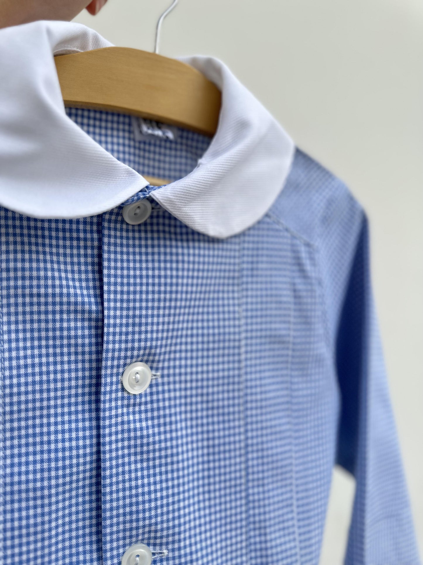 BLUE CHECKED KINDERGARTEN APRON