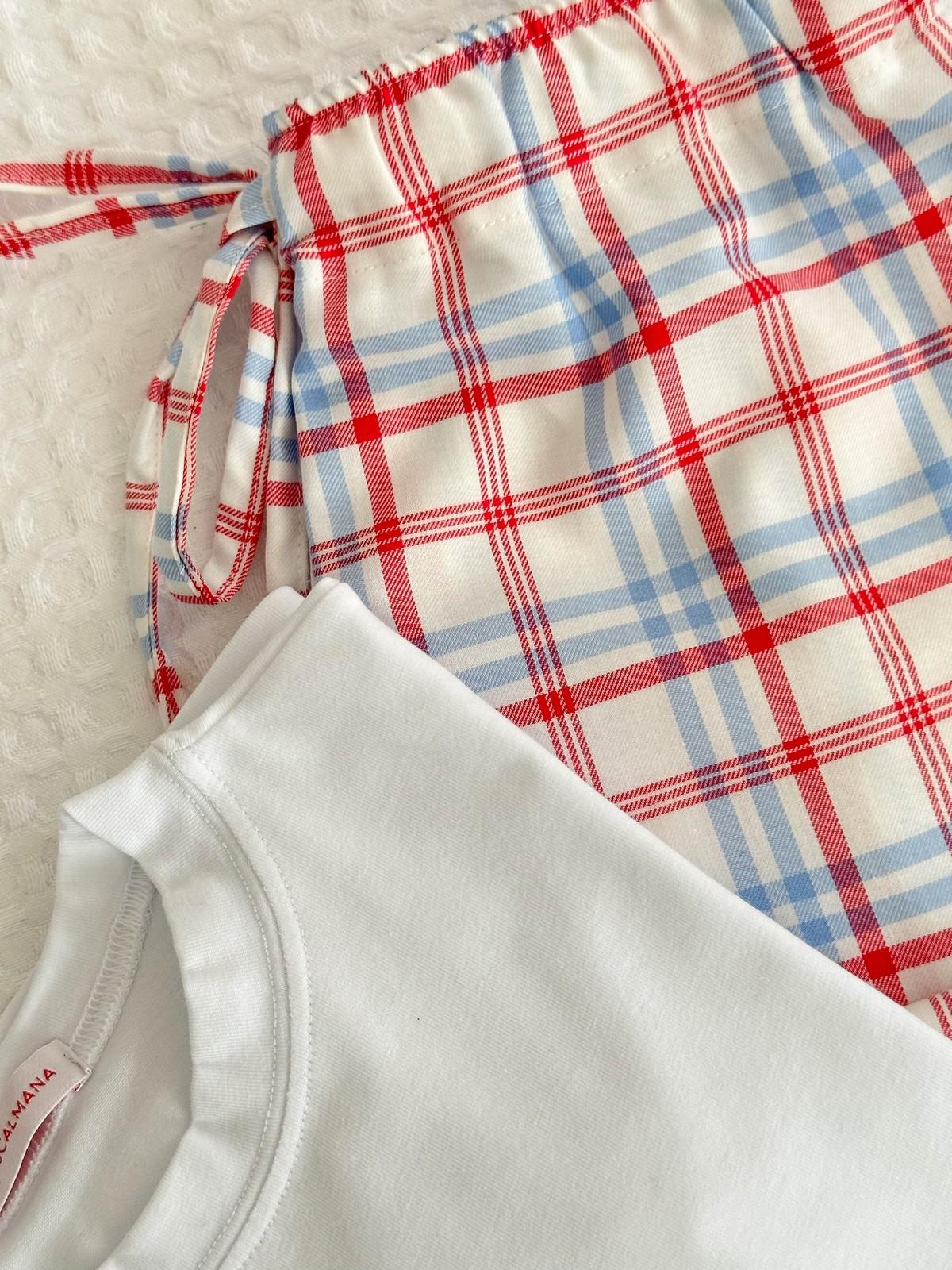 PANTRALONI BIMBO SCOZZESE AZZURRO/ROSSO PABFSCO AZZ SILVIA SCALMANA