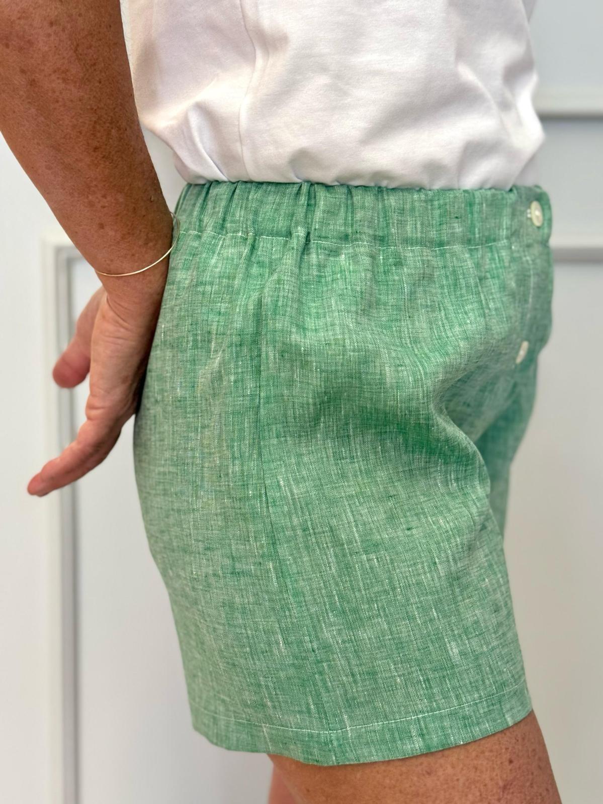 SHORTS DONNA LINO VERDE SHDIUNI VER SILVIA SCALMANA