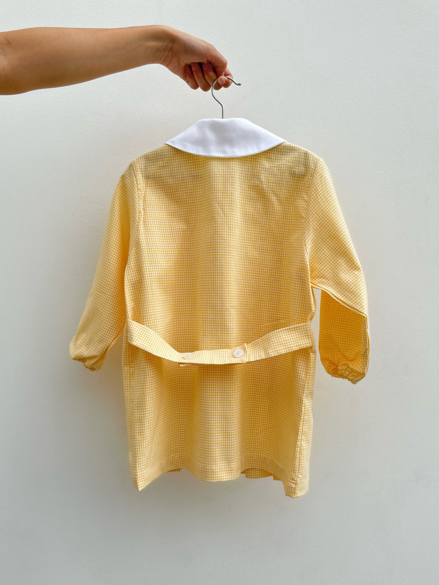YELLOW CHECKED KINDERGARTEN APRON