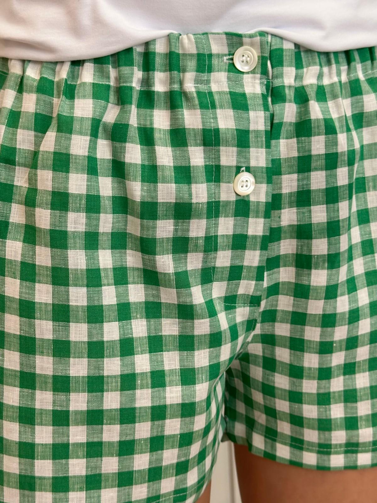 SHORTS DONNA LINO QUADRO VERDE SHDIQDR VER SILVIA SCALMANA