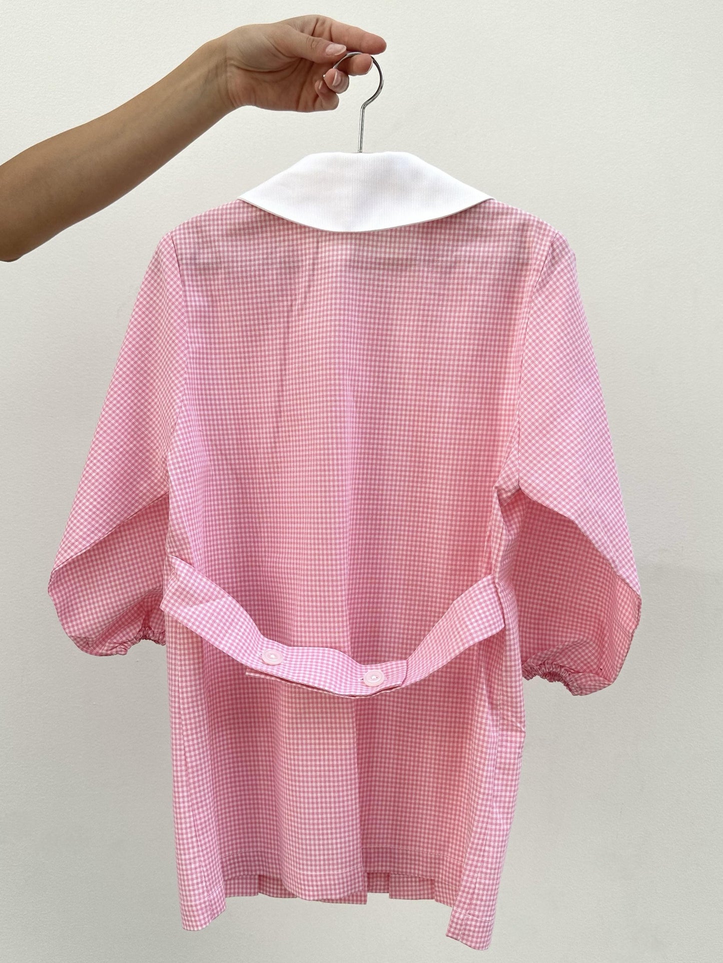 PINK CHECKED KINDERGARTEN APRON
