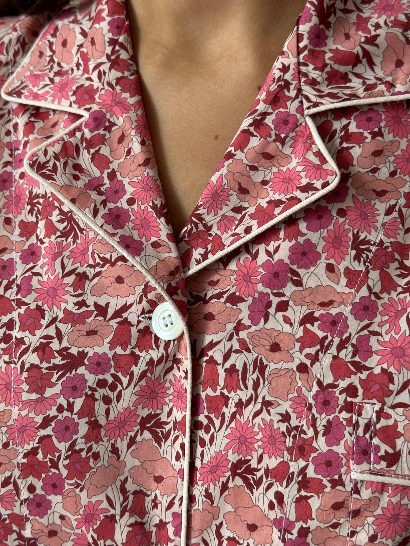 PIGIAMA LIBERTY DONNA "POPPY AND DAISY" ROSA