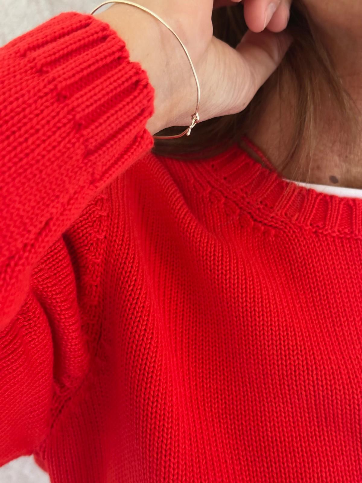 GIROCOLLO DONNA COTONE ROSSO