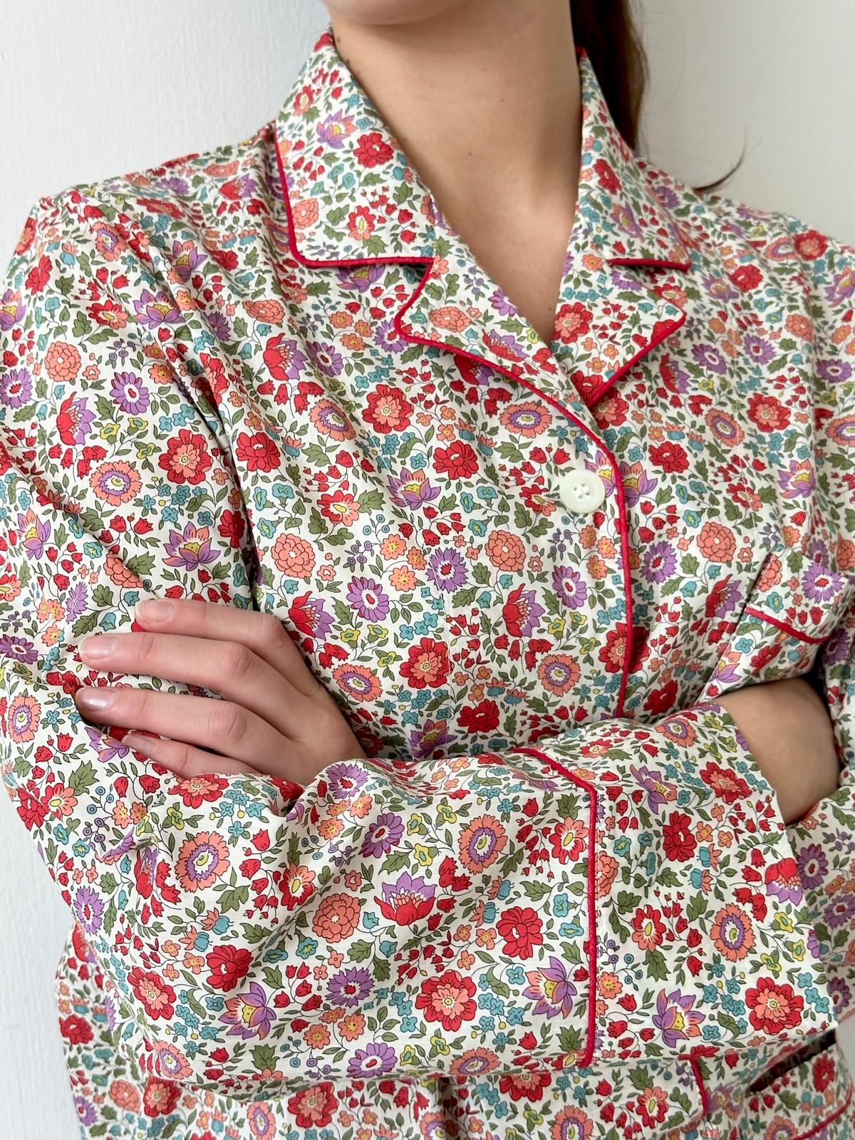 PIGIAMA LIBERTY "D'ANJO" RED WINTER CODL DANJOREDWINTER SILVIA SCALMANA