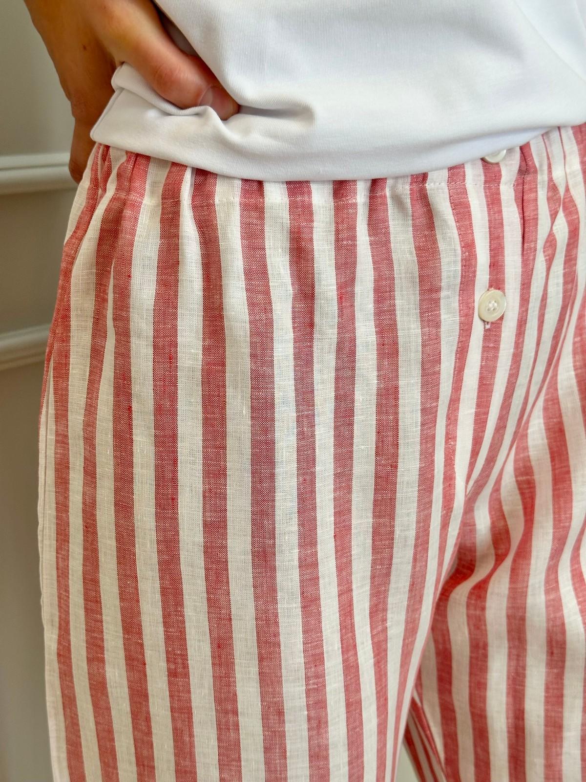 PANTALONI DONNA LINO TAGLIATELLA ROSSA PADITAG ROS SILVIA SCALMANA