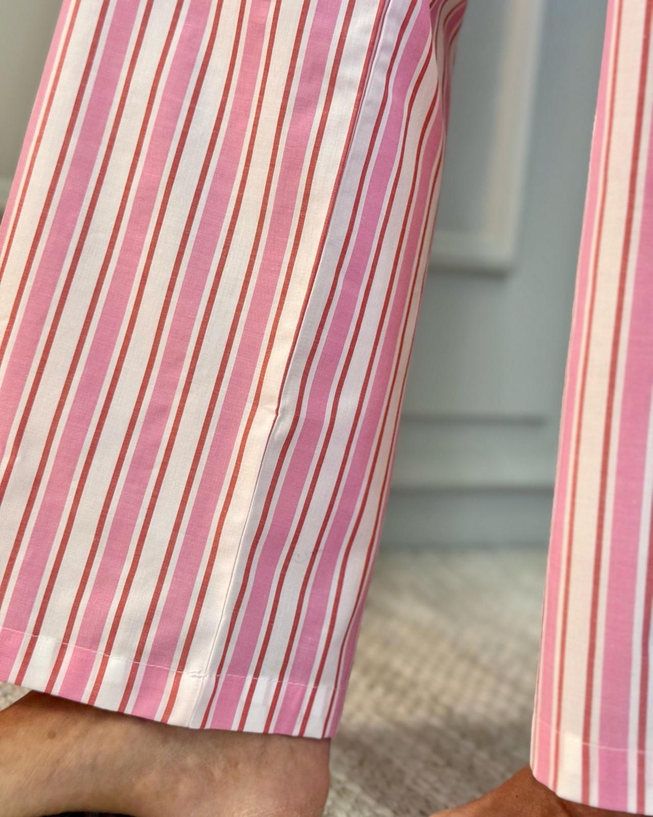 PANTALONI DONNA RIGONE ROSA/ROSSO<BR/> PADPRGO RSA SILVIA SCALMANA