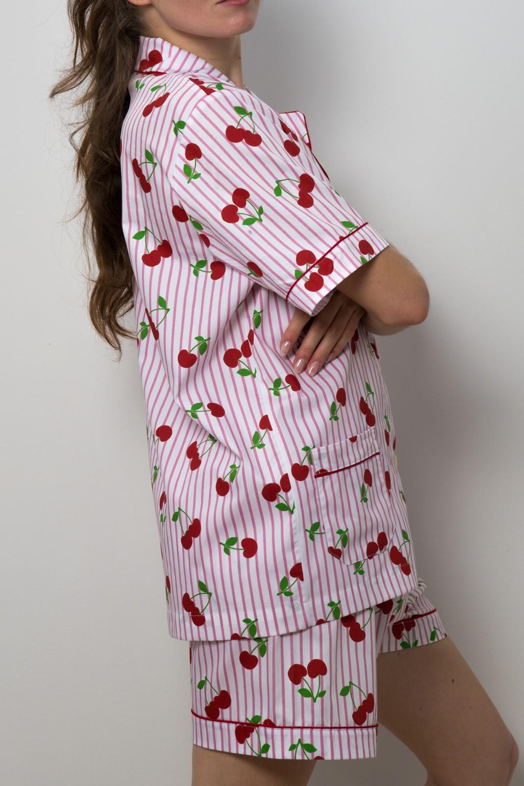 COMPLETO CORTO DONNA RIGA FRAGOLA STAMPA CILIEGIA CCDPSTA CILIEGIA SILVIA SCALMANA