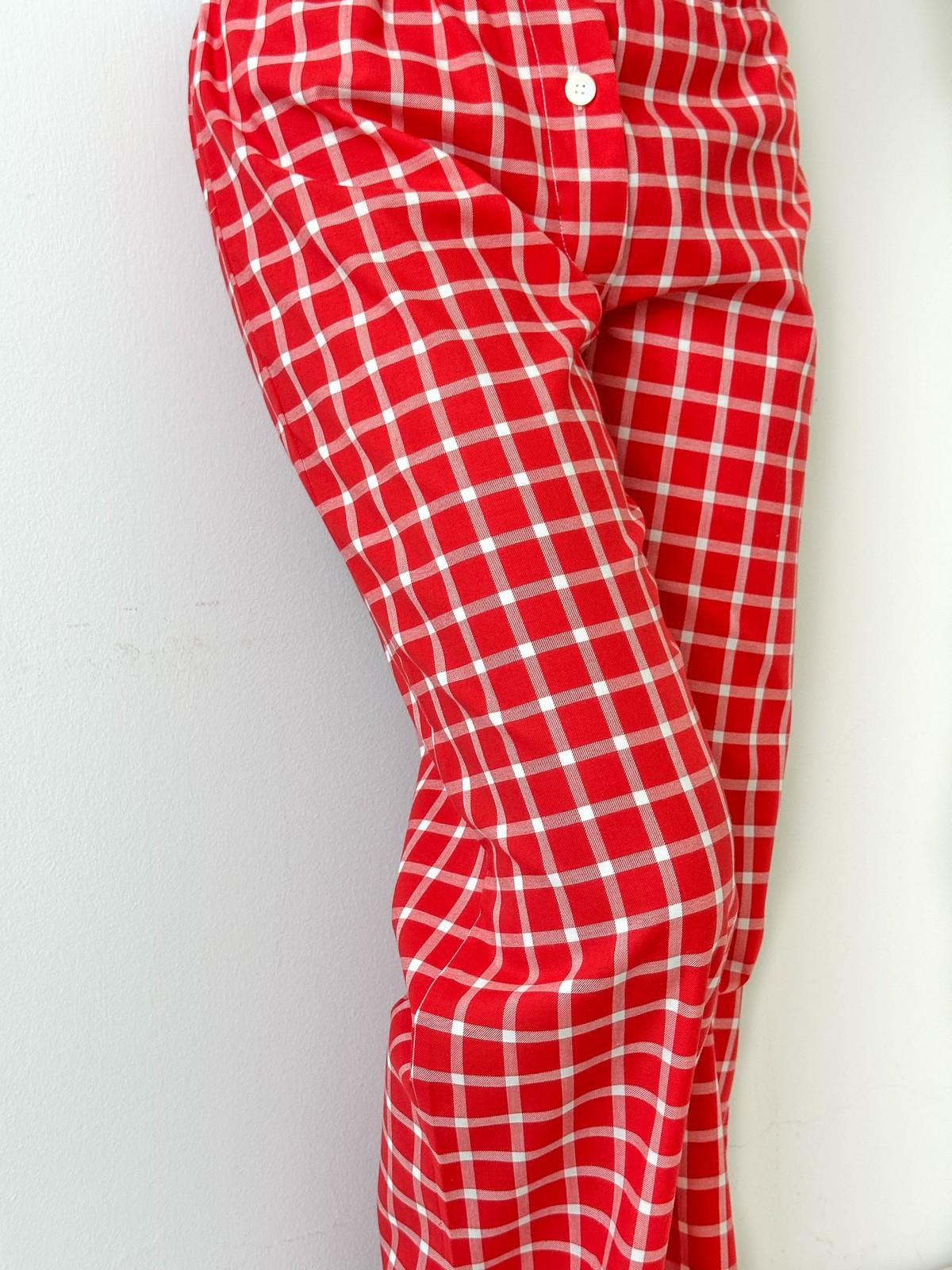 PANTALONI DONNA FINESTRATO FONDO ROSSO PADFFIN ROS SILVIA SCALMANA