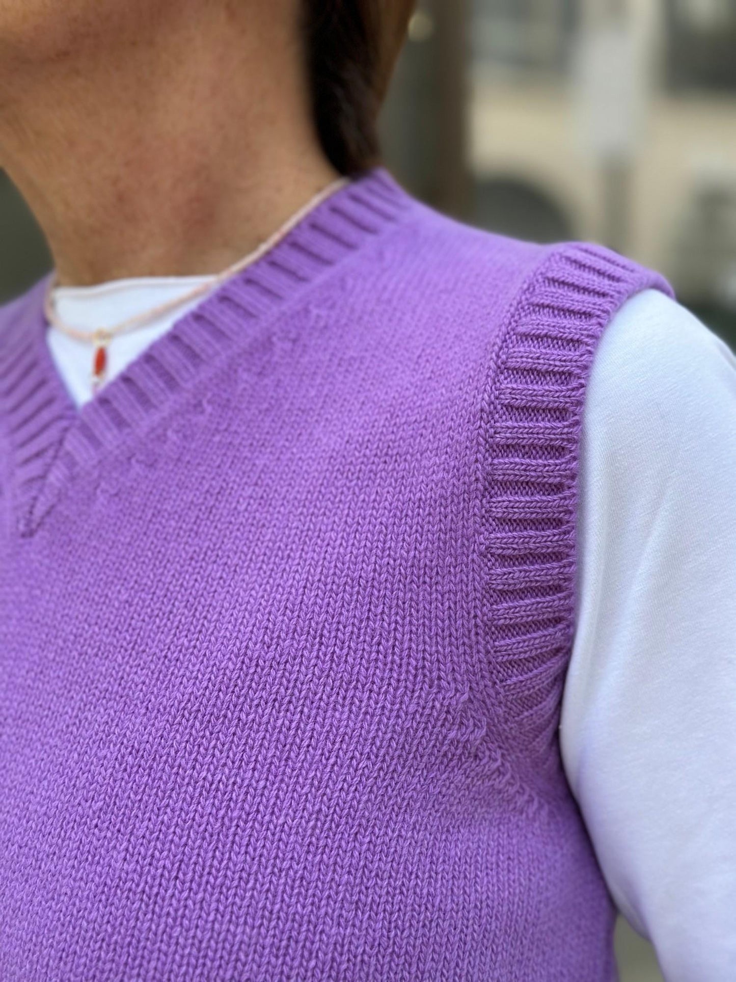 GILET DONNA IN LANA "LAVANDA"
