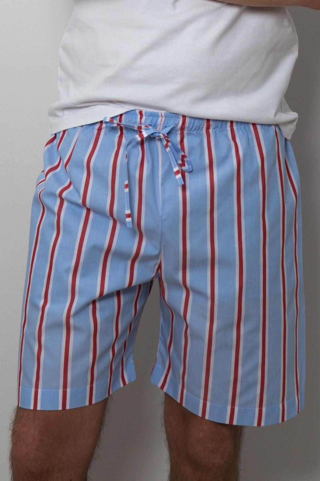 PANTALONE CORTO UOMO RIGA FONDO AZZURRO/ROSSO PCUPRFO AZZ SILVIA SCALMANA