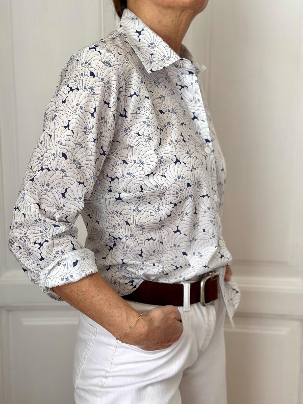 CAMICIA LIBERTY DONNA "POIRET SHELL" BLU