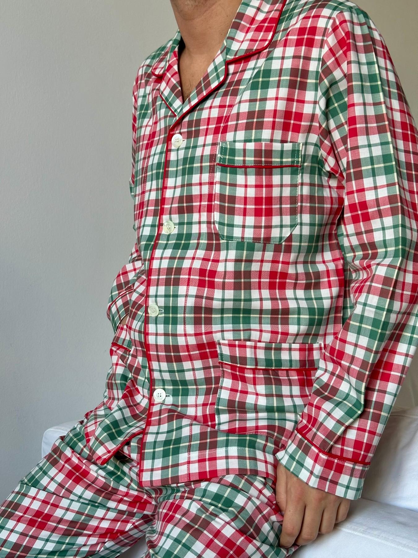 PIGIAMA UOMO IN FLANELLA SCOZZESE VERDE/ROSSO CUFL SCOZZVERDEROSSO SILVIA SCALMANA