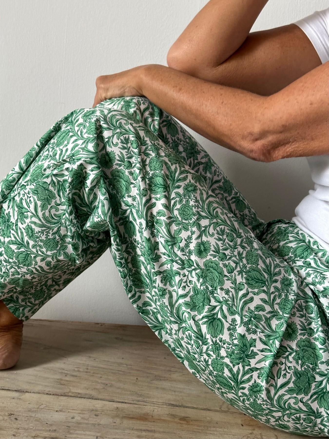 PANTALONI LIBERTY DONNA "SAMBOURNE" PDLIB SAMBOURNEVERDE SILVIA SCALMANA