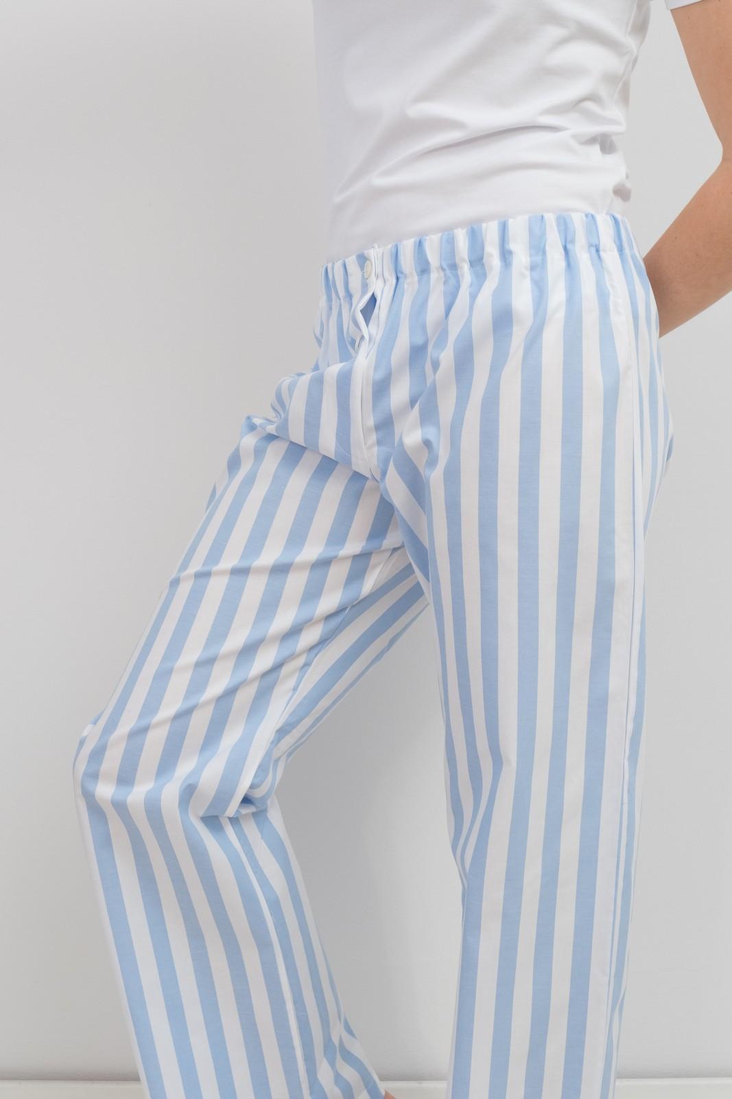 PANTALONI POPELINE DONNA TAGLIATELLA AZZURRA PADPTAG AZZ SILVIA SCALMANA