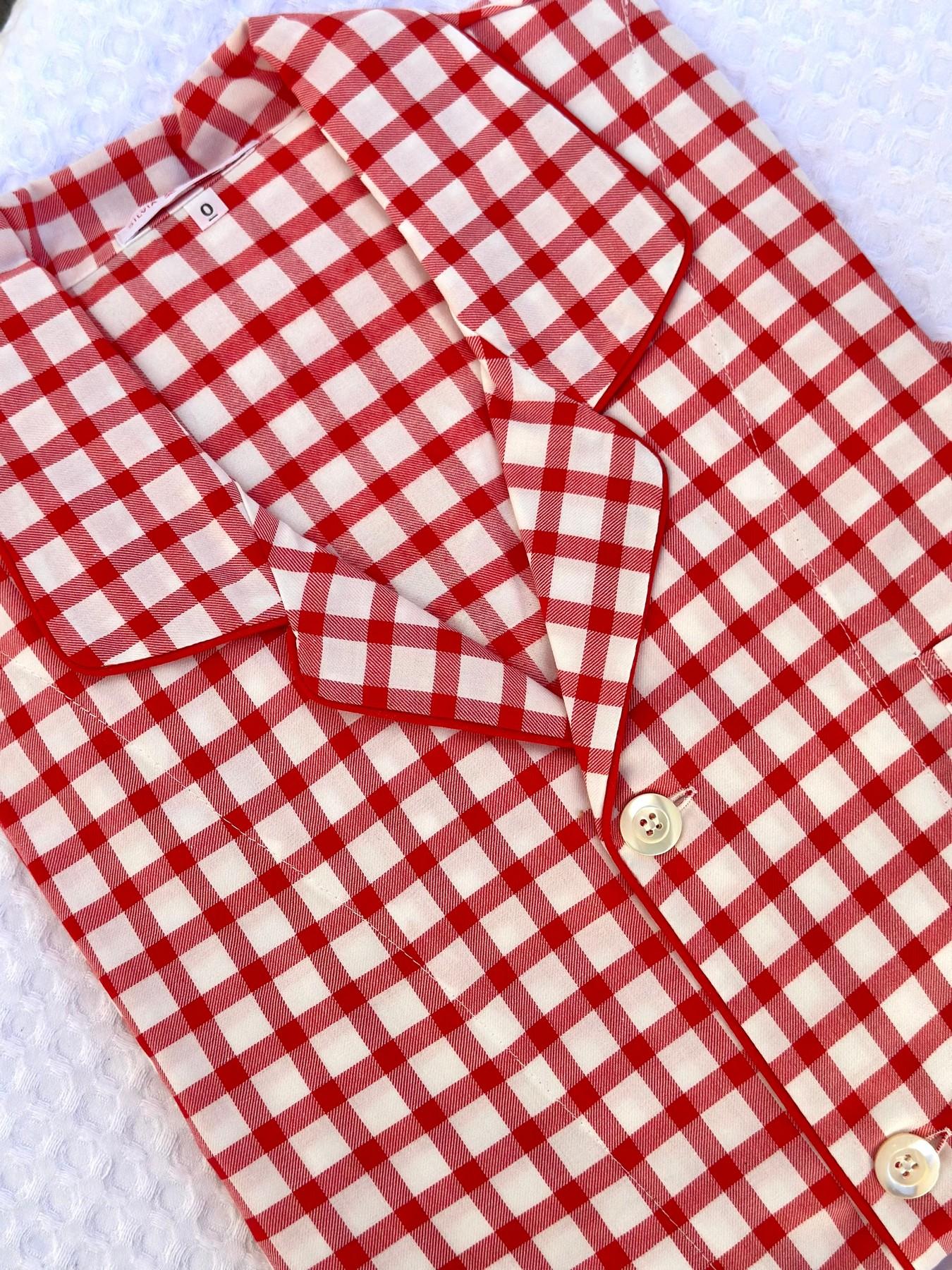 PIGIAMA UOMO IN FLANELLA FINESTRATO ROSSO CUFL FINROSSO SILVIA SCALMANA