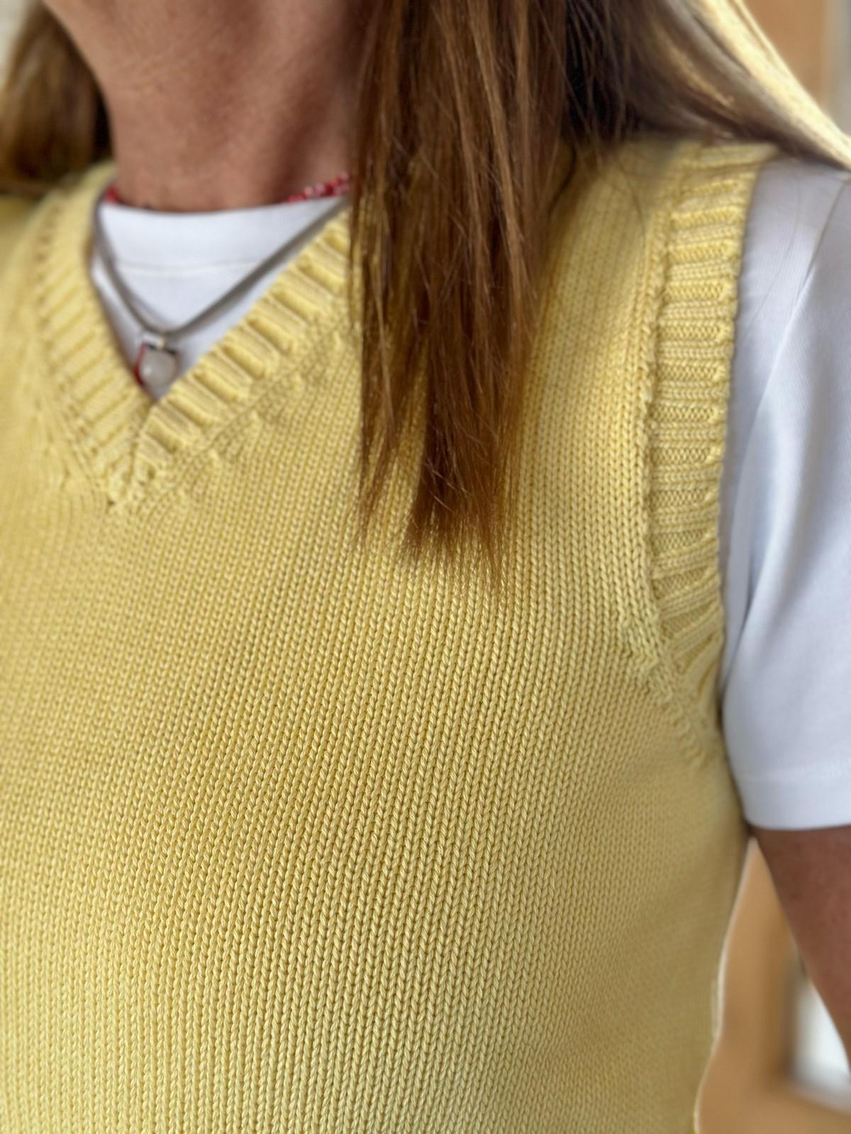 GILET DONNA COTONE GIALLO